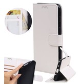 Galaxy S8 Plus Wallet tilfælde bog typen tegnebog sag Hvid