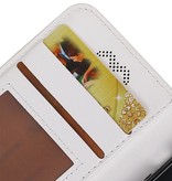 Huawei P8 Lite caja de la carpeta caso de libros cartera blanca