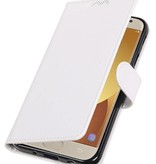 Galaxy J7 2017 cassa del raccoglitore del caso Tipo di libri portafoglio Bianco