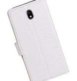 Galaxy J7 2017 caja de la carpeta caso de libros cartera blanca