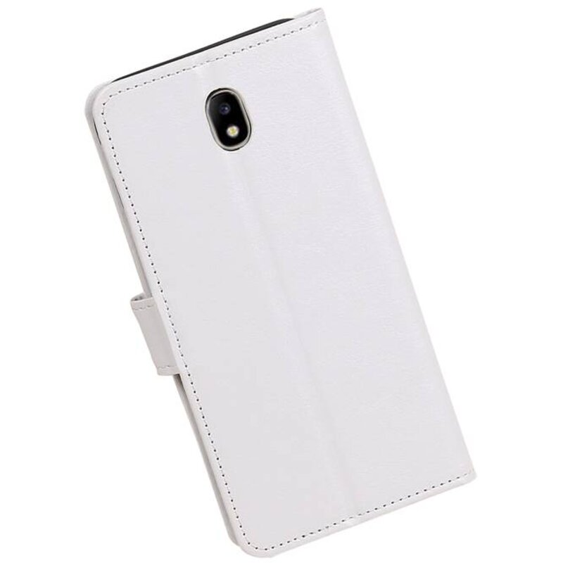 Galaxy J7 2017 Wallet tilfælde bog typen tegnebog sag Hvid