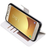 Galaxy J7 2017 Type étui portefeuille de livre de étui portefeuille blanc