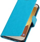 Galaxy J7 2017 Portemonnee hoesje booktype wallet Turquoise