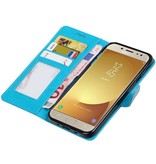 Galaxy J7 2017 Wallet Fall Booktype Brieftasche Turquoise