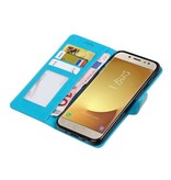 Galaxy J7 2017 caja de la carpeta de la turquesa Booktype cartera