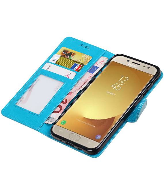 Galaxy J7 2017 caja de la carpeta de la turquesa Booktype cartera