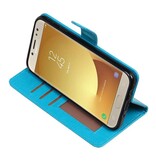 Galaxy J7 2017 Wallet Fall Booktype Brieftasche Turquoise