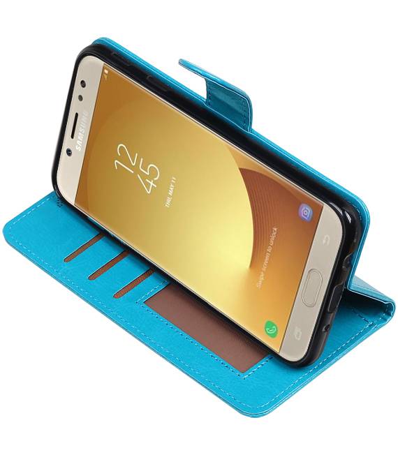 Galaxy J7 2017 caja de la carpeta de la turquesa Booktype cartera