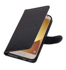 Galaxy J5 2017 Etui Portefeuille booktype portefeuille noir cas