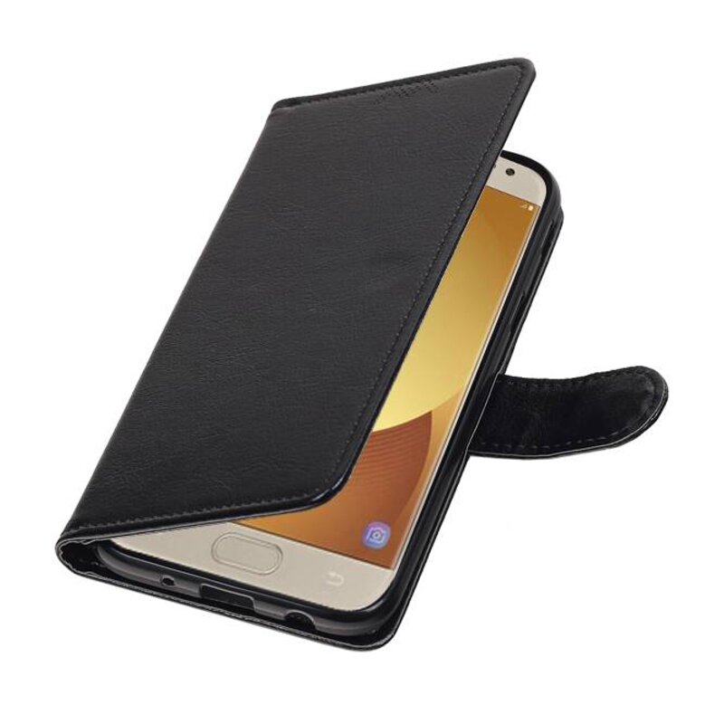 Galaxy J5 2017 Portemonnee hoesje booktype wallet case Zwart