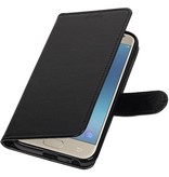 Galaxy J3 2017 Monedero caso Booktype carpeta de la caja Negro