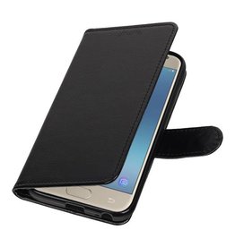 Galaxy J3 2017 Monedero caso Booktype carpeta de la caja Negro