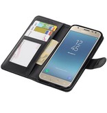 Galaxy J3 2017 Portemonnee hoesje booktype wallet case Zwart