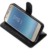 Galaxy J3 2017 Monedero caso Booktype carpeta de la caja Negro