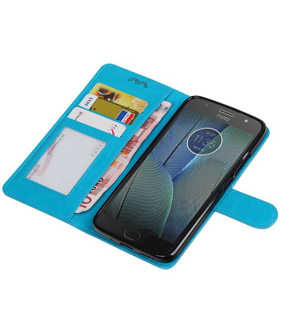 Moto G5 Plus caja de la carpeta de la turquesa Booktype cartera