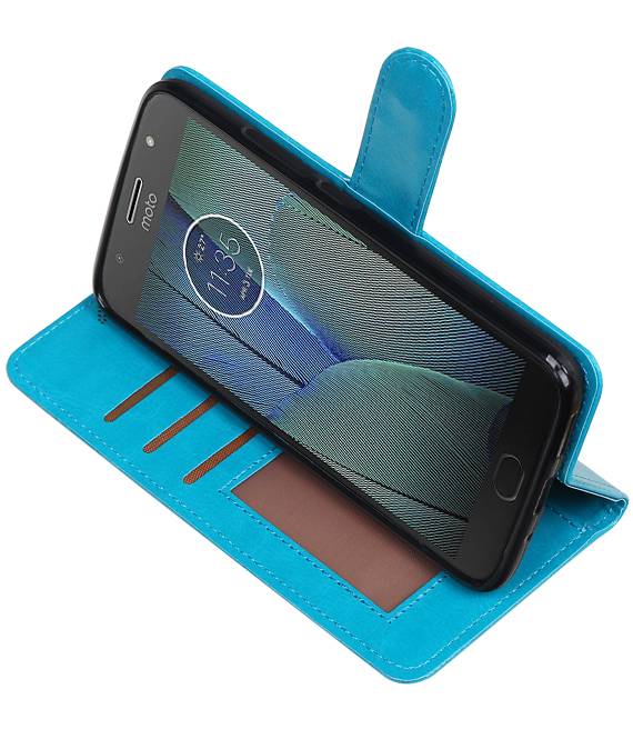 Moto G5s Plus-Wallet Fall Booktype Brieftasche Turquoise
