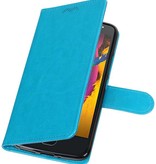 Moto G5s Portemonnee hoesje booktype wallet case Turquoise