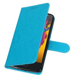 Moto G5s Etui portefeuille Type de livre portefeuille Turquoise cas