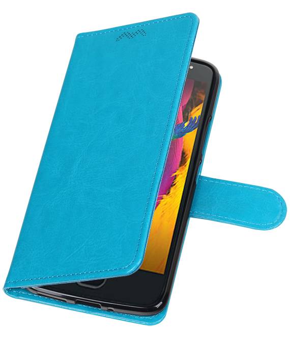 Moto G5s Portemonnee hoesje booktype wallet case Turquoise