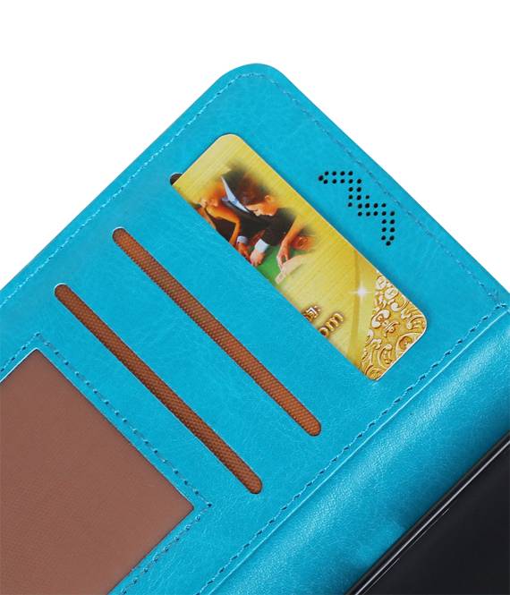 Moto E4 Plus Portemonnee hoesje booktype wallet Turquoise