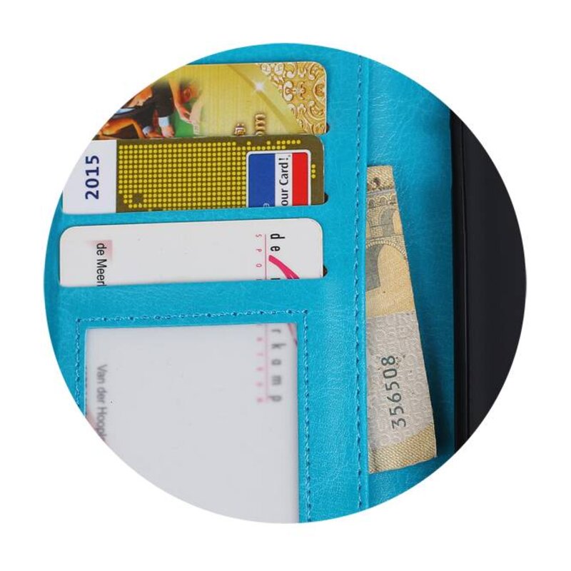 Moto E4 plus Etui Portefeuille Portefeuille booktype Turquoise