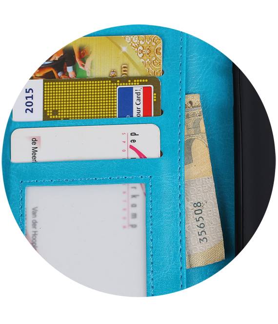 Moto E4 Plus Wallet case booktype wallet Turquoise