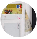 Moto E4 Plus Wallet tilfælde bog typen tegnebog sag Hvid