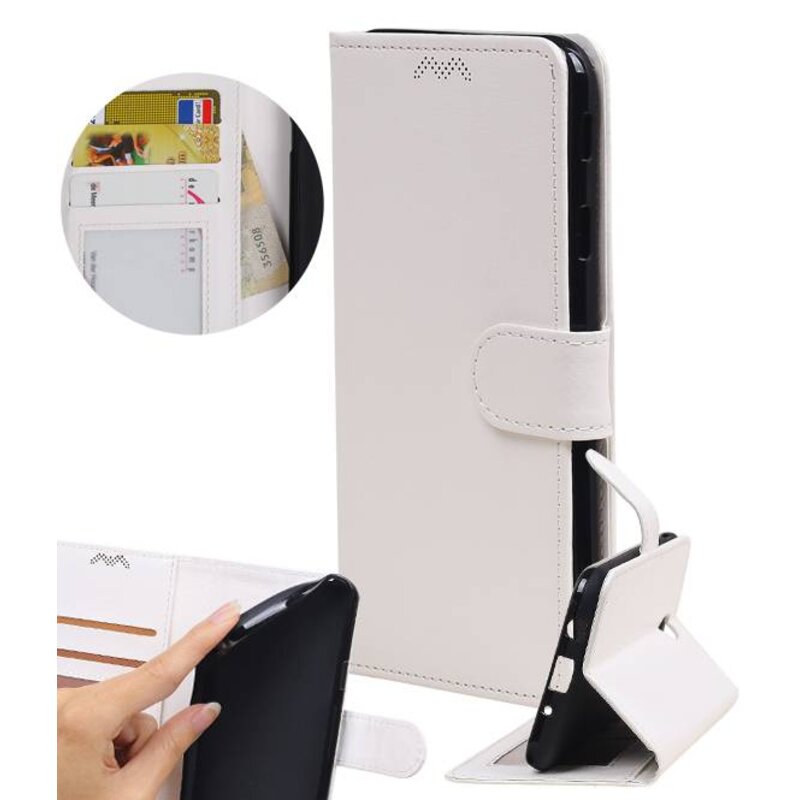 Moto E4 Plus Wallet case booktype wallet case White