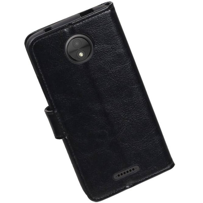 Moto C Wallet case booktype wallet case Black