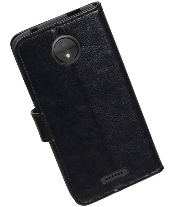 Moto C Wallet case booktype wallet case Black