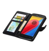 Moto C Wallet case booktype wallet case Black