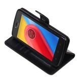 Moto C Wallet case booktype wallet case Black