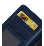 caja de libro Monedero tipo de caja de la carpeta C moto azul oscuro