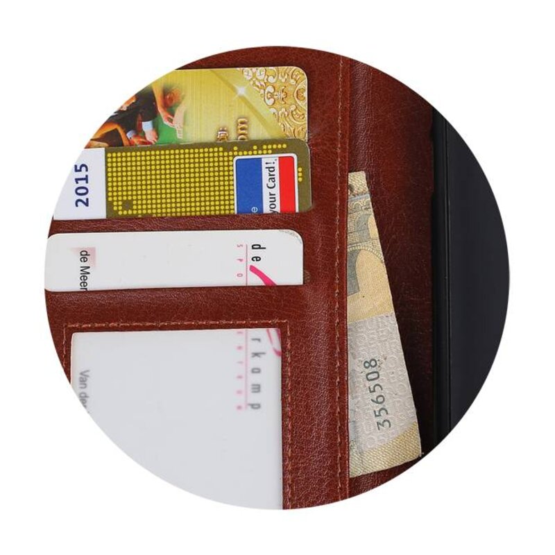 Caso moto Monedero caso C Booktype Carpeta de Brown