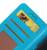 Moto C Portemonnee hoesje booktype wallet case Turquoise