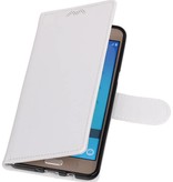 Galaxy J7 2016 caja de la carpeta caso de libros cartera blanca