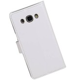 Galaxy J5 2016 Wallet tilfælde bog typen tegnebog sag Hvid