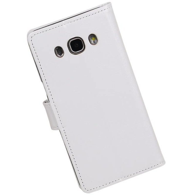 Galaxy J5 2016 caja de la carpeta caso de libros cartera blanca