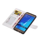 Galaxy J5 2016 caja de la carpeta caso de libros cartera blanca