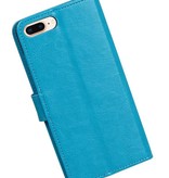 7 De plus iPhone Wallet Case Portefeuille booktype Turquoise