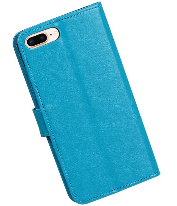 7 De plus iPhone Wallet Case Portefeuille booktype Turquoise