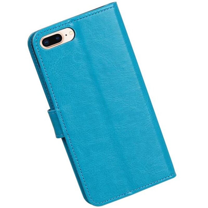 7 Plus iPhone della cassa del raccoglitore booktype portafoglio Turchese