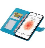 7 Plus-iPhone-Mappen-Kasten Booktype Brieftasche Türkis