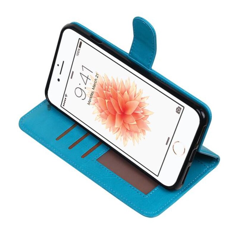 iPhone 7 Plus Portemonnee hoesje booktype wallet Turquoise