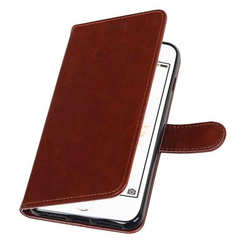 7 Plus iPhone cassa del raccoglitore di caso booktype portafoglio Brown