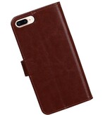 7 Plus iPhone cassa del raccoglitore di caso booktype portafoglio Brown