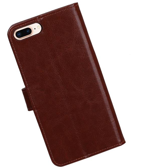 7 De plus iPhone Wallet Case booktype porte-monnaie affaire Brown