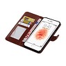 7 De plus iPhone Wallet Case booktype porte-monnaie affaire Brown