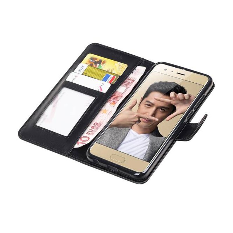 Huawei Honor 9 Wallet case booktype wallet case Black