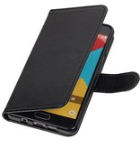 Galaxy A7 2016 Monedero caso Booktype carpeta de la caja Negro